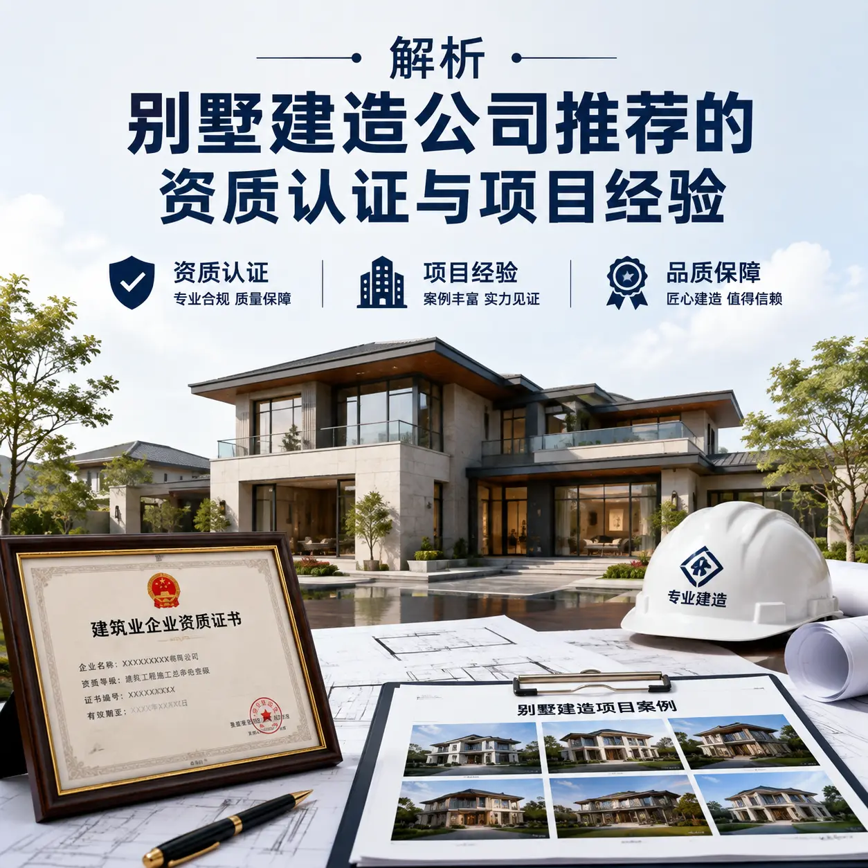 解析 普安 别墅建造公司推荐的资质认证与项目经验