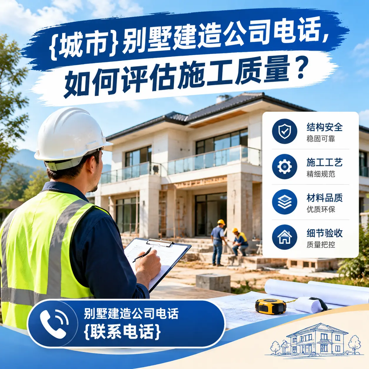 普安别墅建造公司电话，如何评估施工质量？