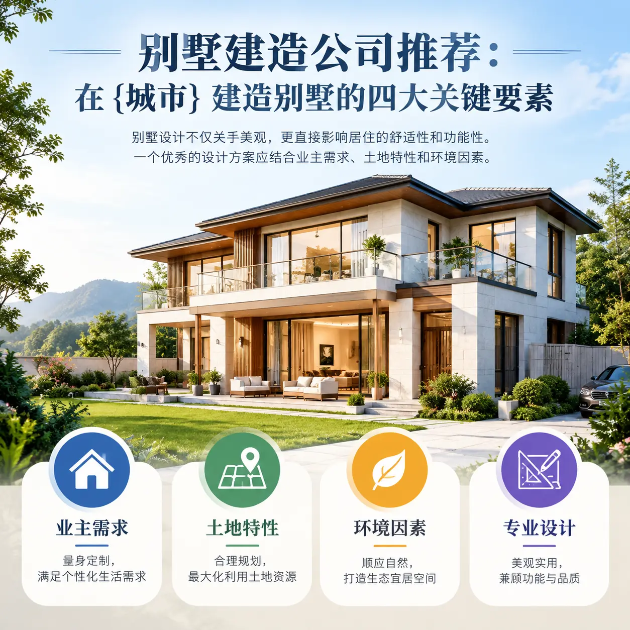 别墅建造公司推荐:在 普安 建造别墅的四大关键要素
