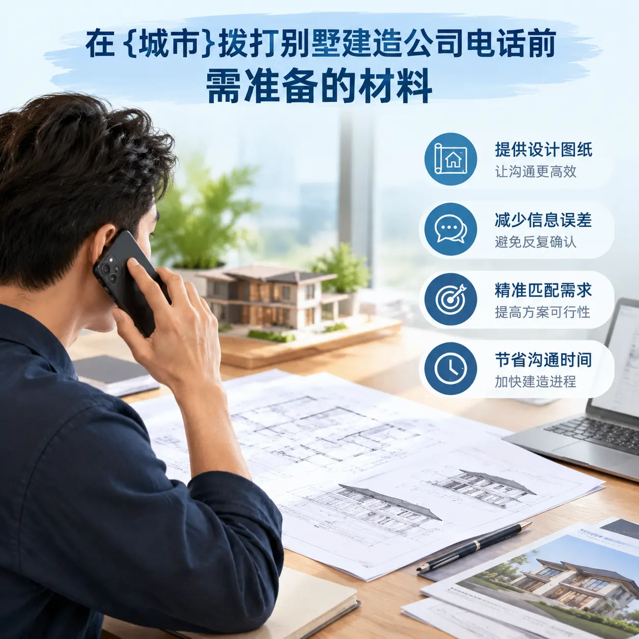 在普安拨打别墅建造公司电话前需准备的材料